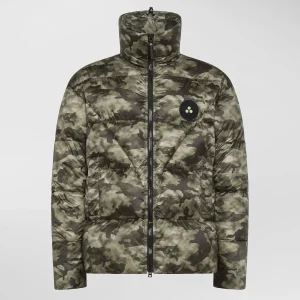Giubbino uomo camouflage in piuma