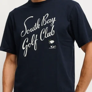 T-shirt uomo blu in cotone