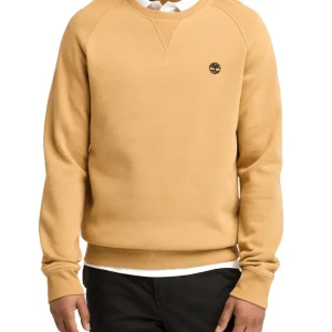 Felpa uomo beige in cotone