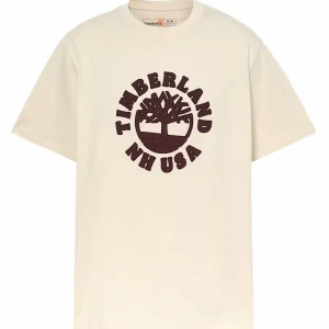 T-shirt uomo beige in cotone