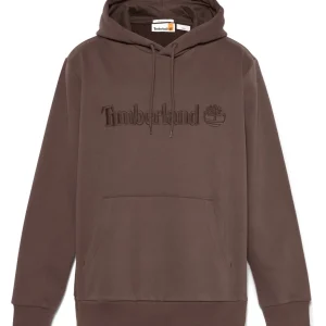 Felpa uomo marrone in misto cotone