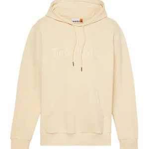 Felpa uomo beige in misto cotone