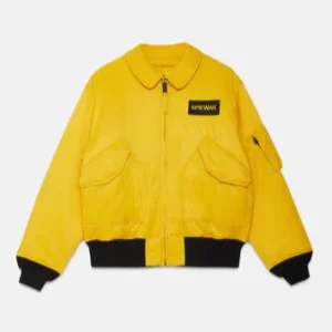 Giubbino uomo giallo in cotone e nylon