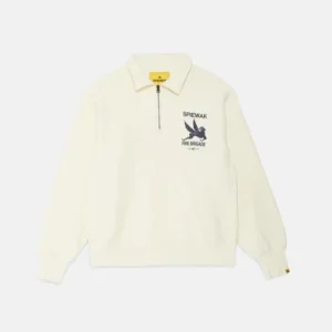 Felpa uomo bianco caldo in pile