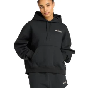 Felpa donna nera in cotone