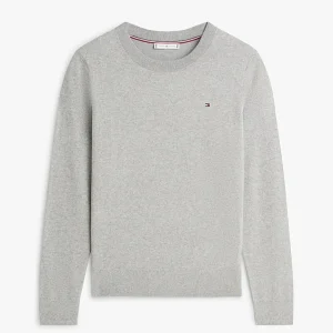 Pullover donna grigio in cotone