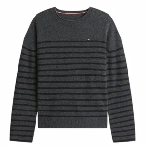 Pullover donna grigio in lana