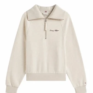 Felpa donna color latte in misto cotone