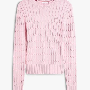 Pullover donna rosa in cotone