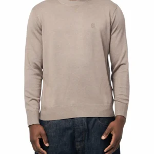 Maghlia uomo beige in misto cotone