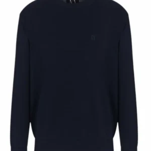 Maglia uomo blu in misto cotone