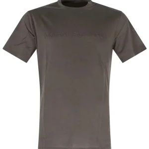 T-shirt uomo verde scuro in cotone