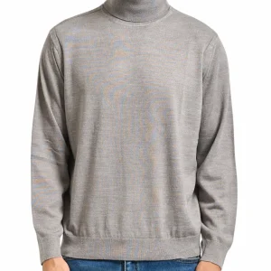 Maglia uomo grigio in misto lana