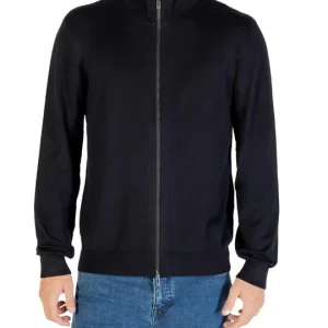 Cardigan uomo blu in viscosa