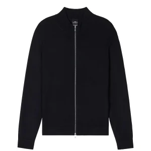 Cardigan uomo nero in viscosa