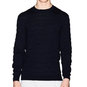 Maglia uomo blu in misto lana