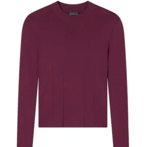 Maglia donna bordeaux in misto viscosa