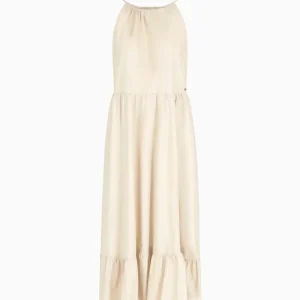 Abito donna beige in cotone