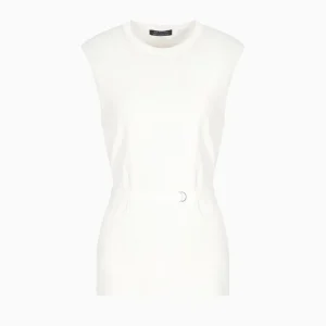 Top donna bianco in viscosa