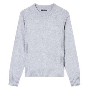 Maglia donna color argento in misto lana