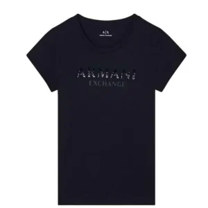 T-shirt donna nera in cotone