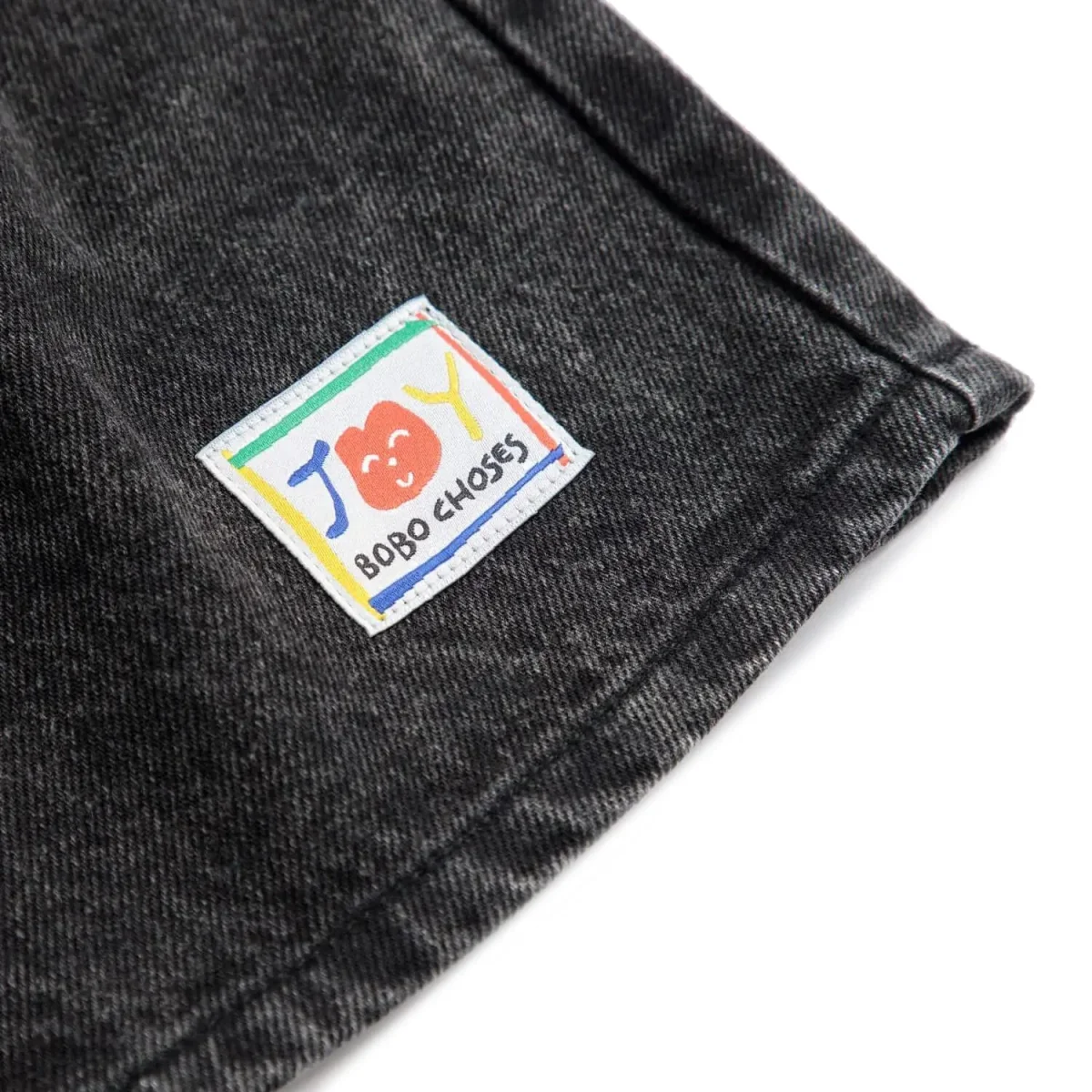 Smiling black denim bermuda shorts - immagine 4