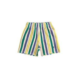 Multicolor Stripes terry cloth bermuda shorts