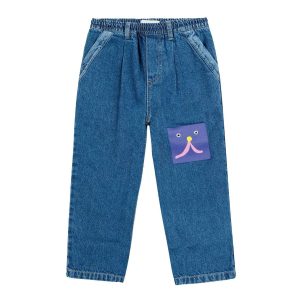 Funny Face denim jogger pants